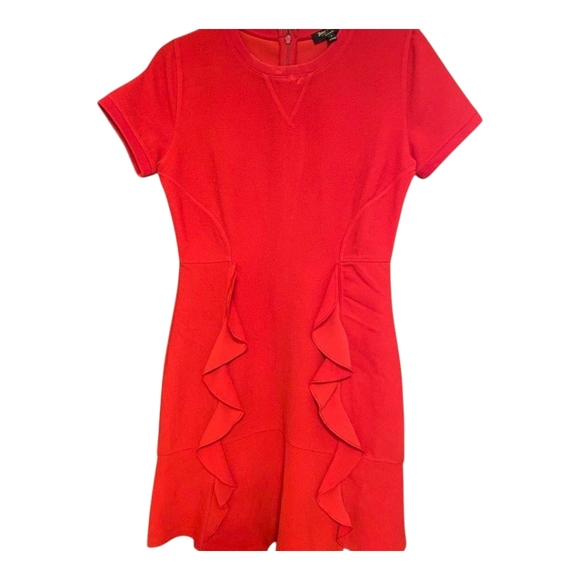 Juicy‎ Couture Size 4 Elegant Red Ruffle Dress - Picture 1 of 4